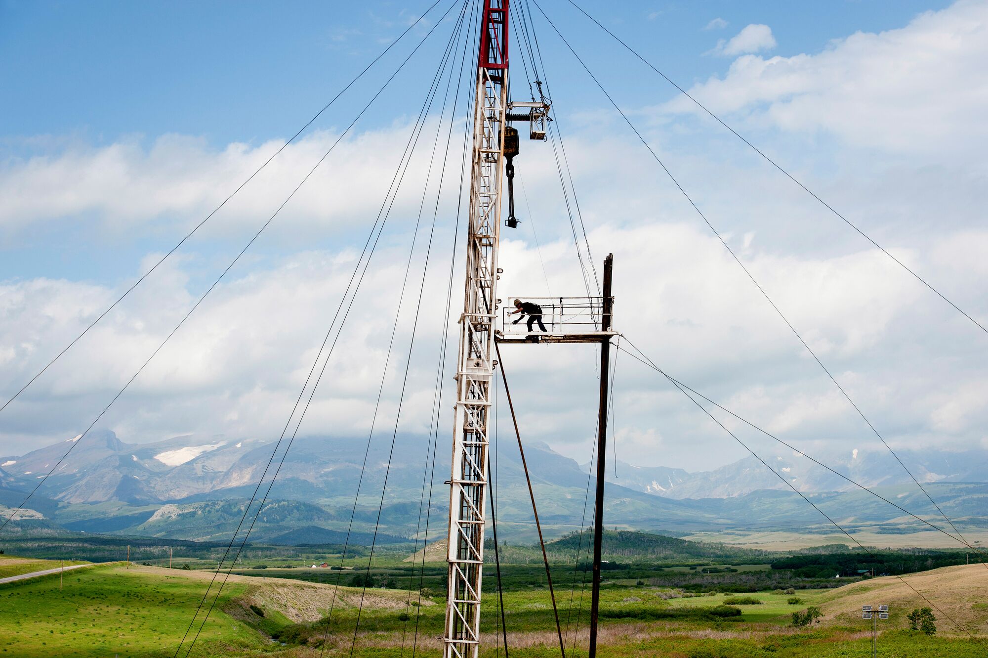An Anschutz Exploration Corp. drilling site on the Blackfeet Indian Reservation near Browning, Montana, July 20, 2012. Certain parts of the reservation have been opened to drilling.