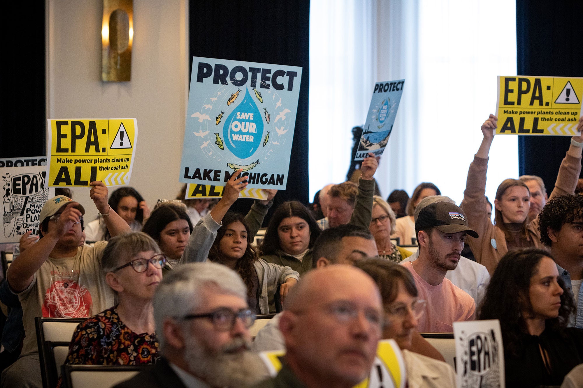 Changemakers fill the room at the EPA public hearing in Chicago.