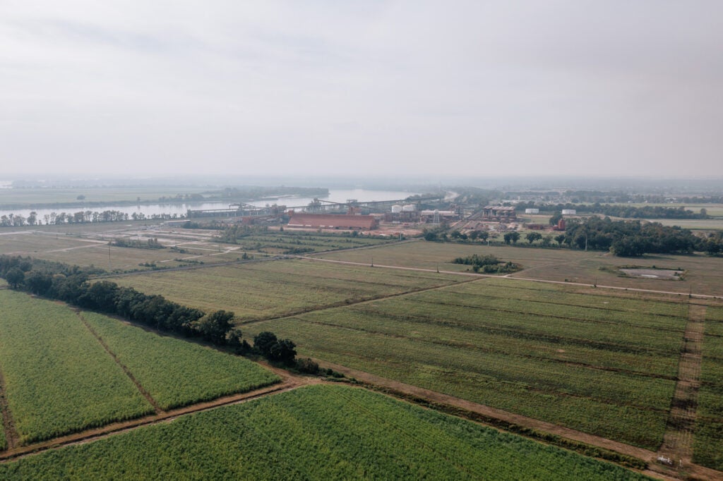 The site of Air Products’ proposed hydrogen and ammonia facility, near the Mississippi River in Ascension Parish, Louisiana.