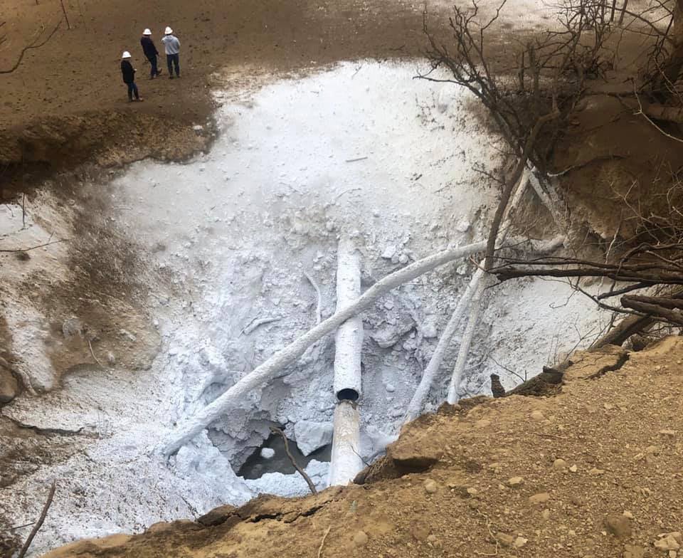 The CO<sub>2</sub> pipeline rupture in Yazoo County, Miss., in Feb. 2020. (Yazoo County Emergency Management Agency)