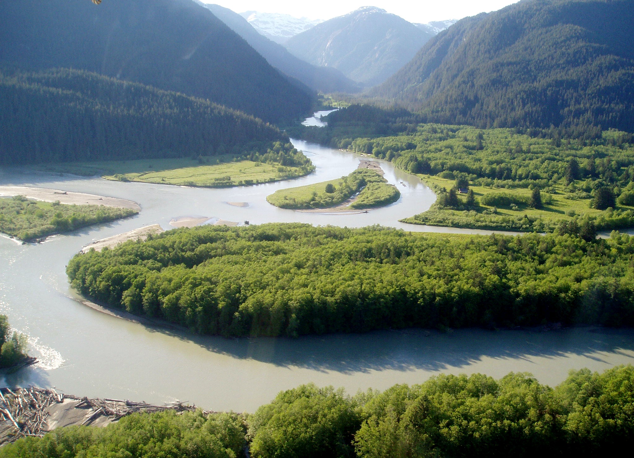 Unuk River is one of the transboundary watersheds of southeast Alaska. (USGS)
