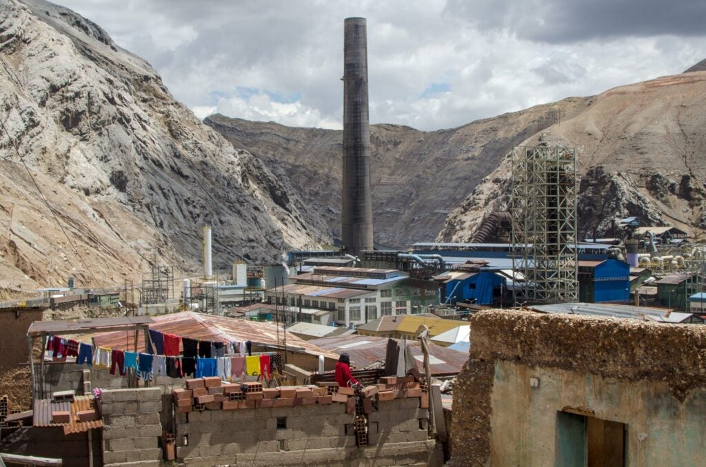 A smelter in La Oroya, Peru has polluted the small Andean city for generations.