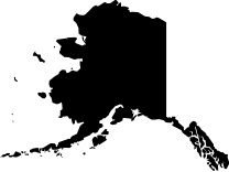 Map outline of Alaska.