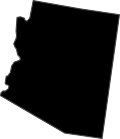 Map outline of Arizona.