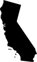 Map outline of California.