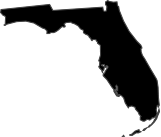 Map outline of Florida.