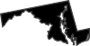 Map outline of Maryland.