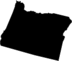 Map outline of Oregon.