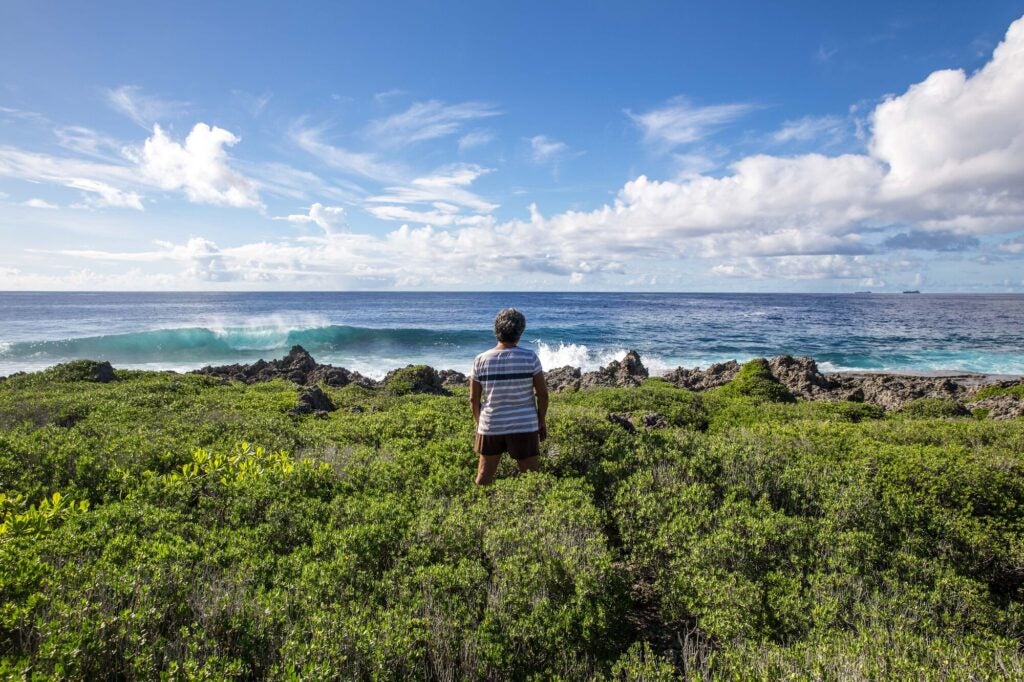 On Tinian, in the Northern Mariana Islands. Earthjustice represented local residents who took the government to court to save their homelands from being turned into a militarized wasteland. (Dan Lin)