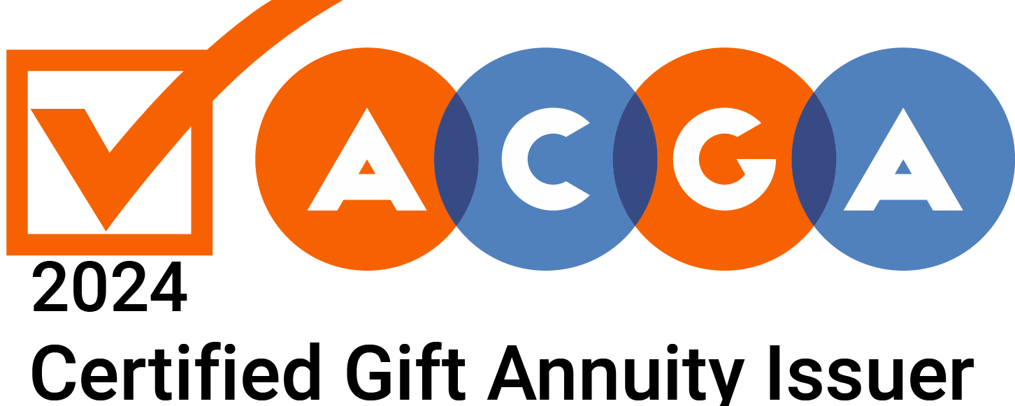 2024 Certified Gift Annuity Issuer by the American Council of Gift Annuities.