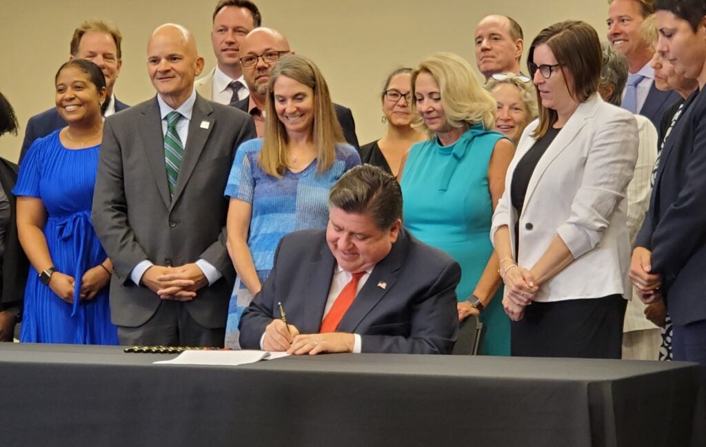 Governor JB Pritzker signs into law critical legislation providing safeguards against the risks and harms of carbon capture and sequestration. (City of Decatur)