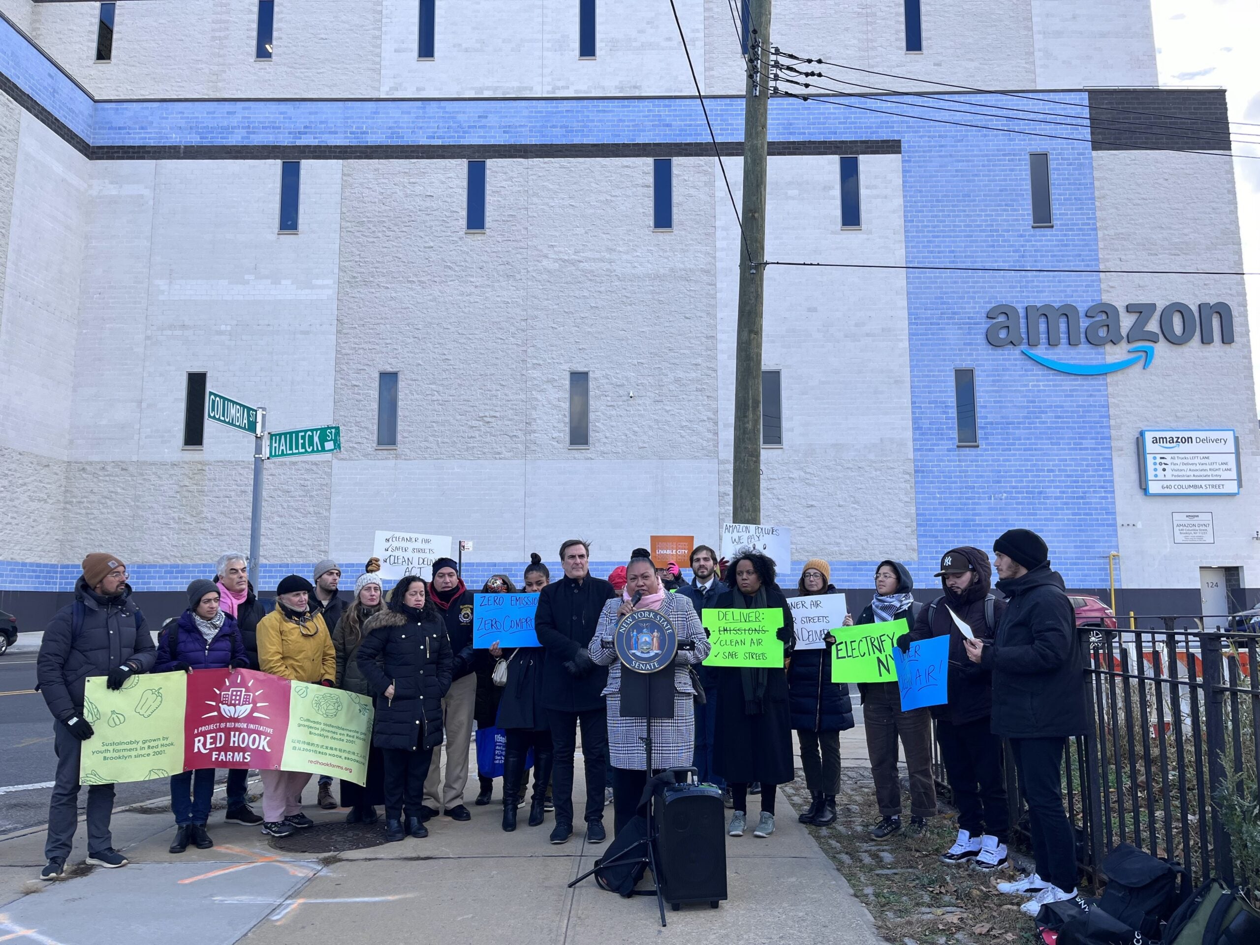 “Major companies like Amazon and FedEx are sacrificing the health of New Yorkers in the name of bigger profits,” said Assemblymember Marcela Mitaynes. “The lack of oversight on last-mile warehouse operations has left our marginalized communities more vulnerable to toxic air emissions and its devastating consequences. I introduced The Clean Deliveries Act (CDA) to hold these companies accountable and give them actionable steps to align with New York State’s CLCPA mandates. Our communities' health is not for sale, and if they are going to operate in our communities, they must do so with transparency.”