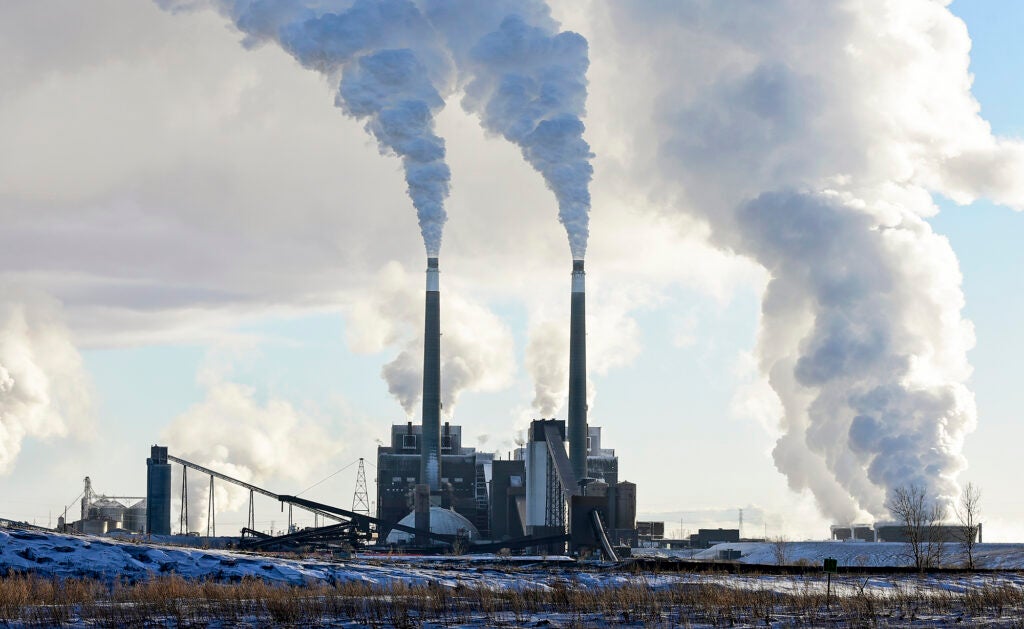 Coal Creek Station, a coal-fired power plant located near Underwood, North Dakota. (Dan Koeck for The Washington Post via Getty Images)