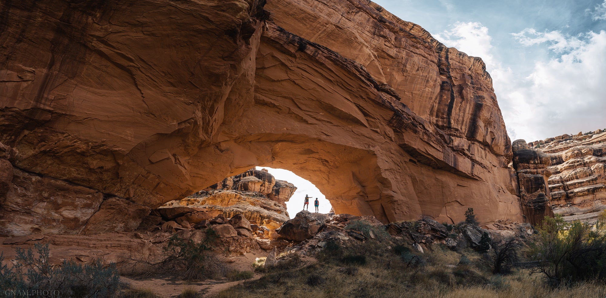 Visitors explore Grand Gulch in Utah's Bears Ears National Monument.