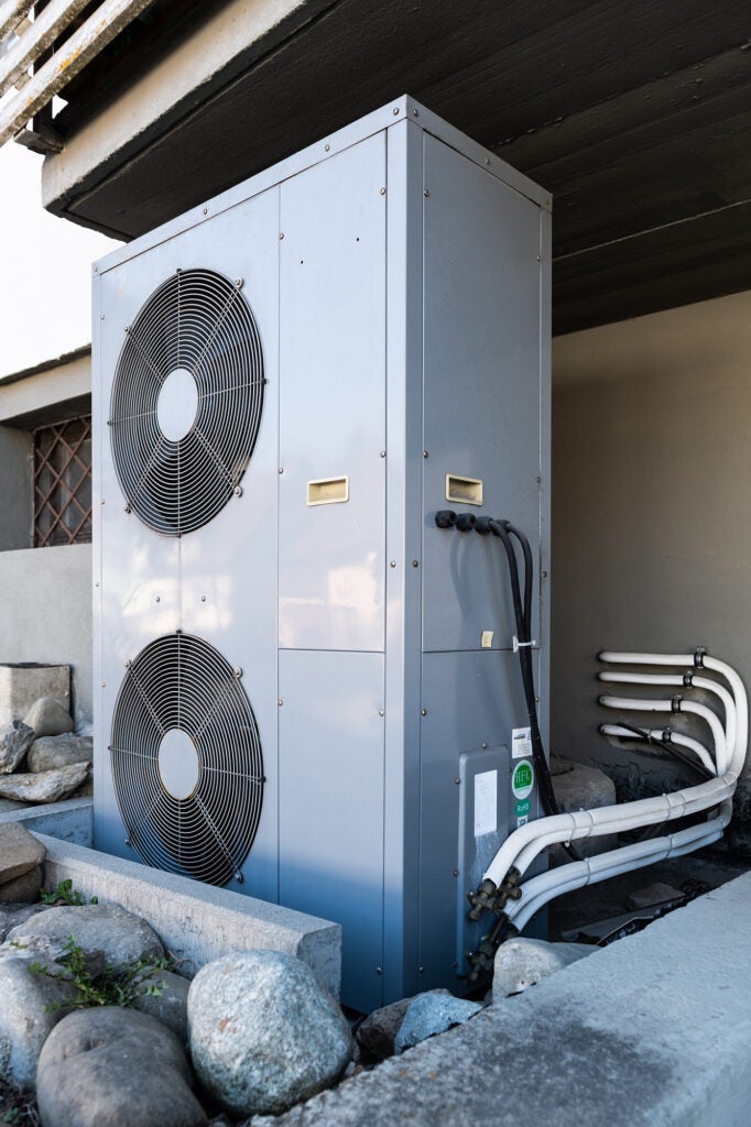Ventilation system for a ground-source heat pump at a residential building. (Silas Stein / picture alliance via Getty Images)