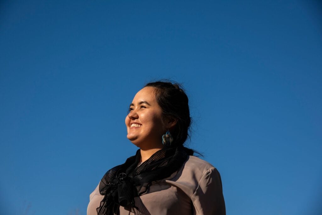 Rebekah Sawers, Alaskan Native Yupik and a mother, daughter, and aunt, in Washington, D.C.