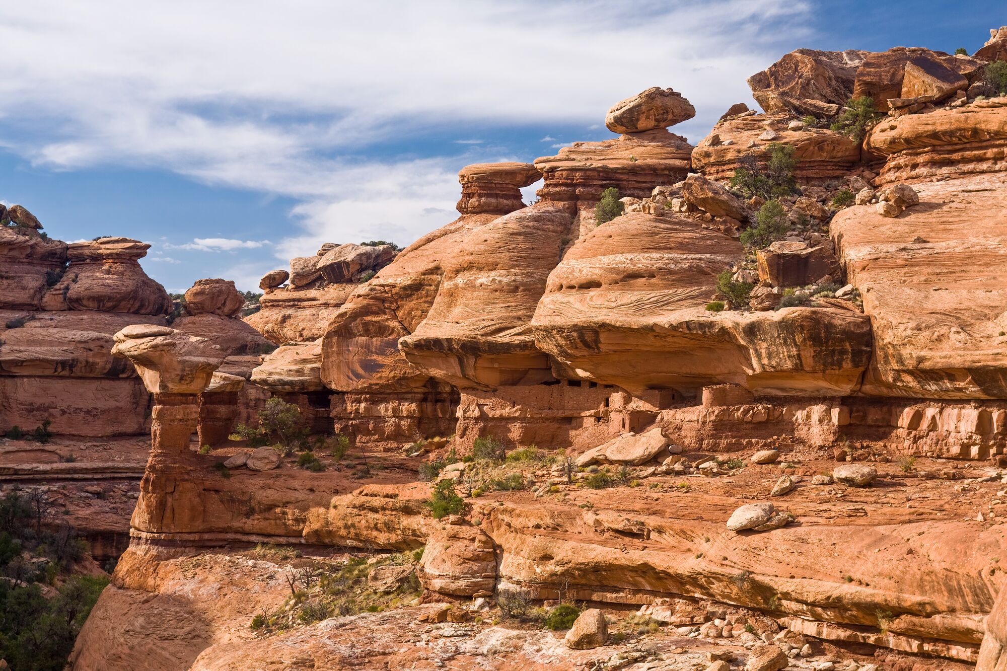 The Moon House Ruin cliff dwelling under the sandstone domes on Cedar Mesa, Bears Ears National Monument, Utah. The Moon House Ruin complex is a group of ancient Ancestral Puebloan ruins, approximately 800 years old, on Cedar Mesa in southeastern Utah. (Jon G. Fuller / Getty Images)