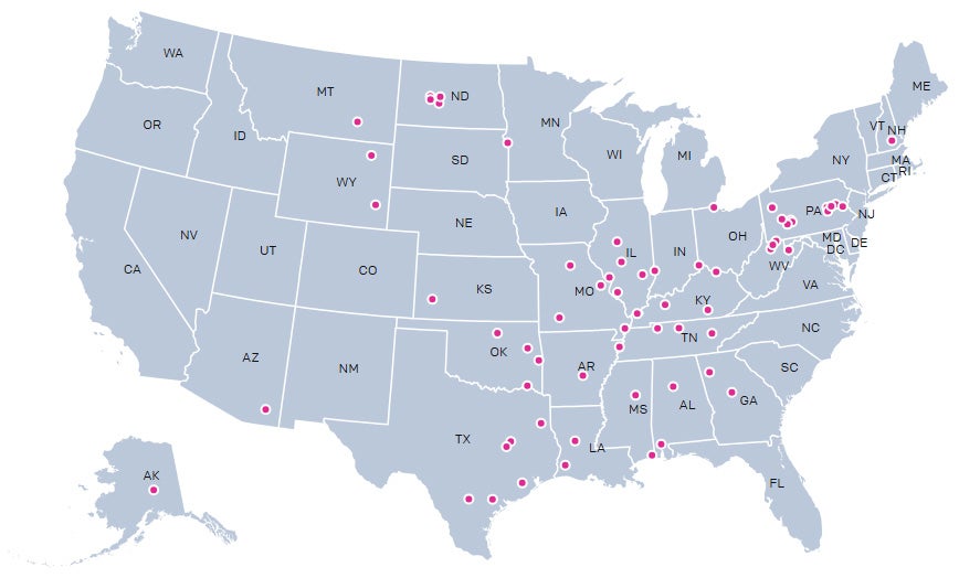 The 68 coal-fired power plants exempted from mercury and arsenic pollution limits span 23 states. (Source: <a href="https://www.edf.org/maps/epa-pollution-pass/" class="a_color--black">Environmental Defense Fund and Environmental Integrity Project analysis of EPA data</a>)