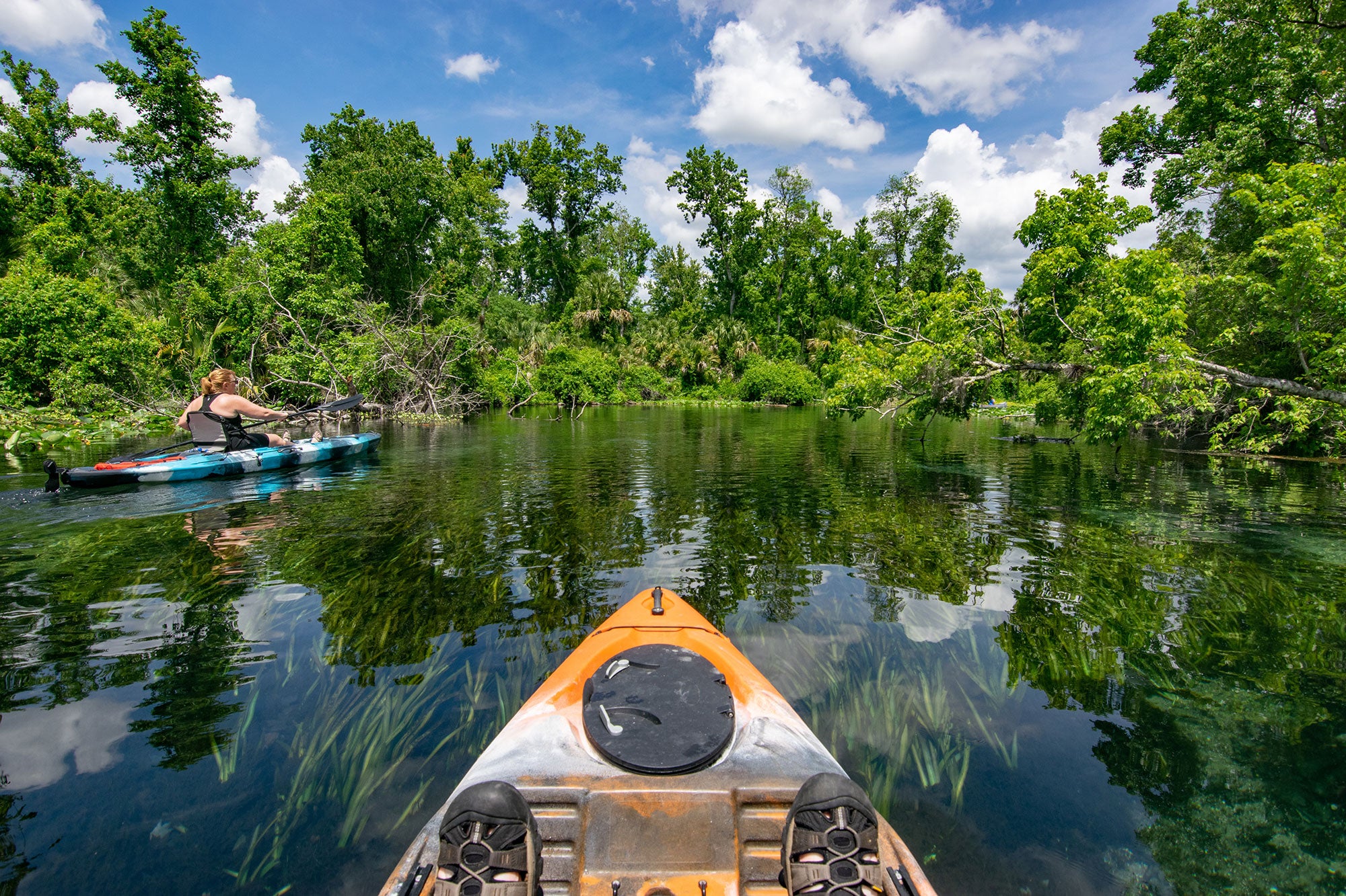 Kayaking Alexander Springs in Ocala National Forest.