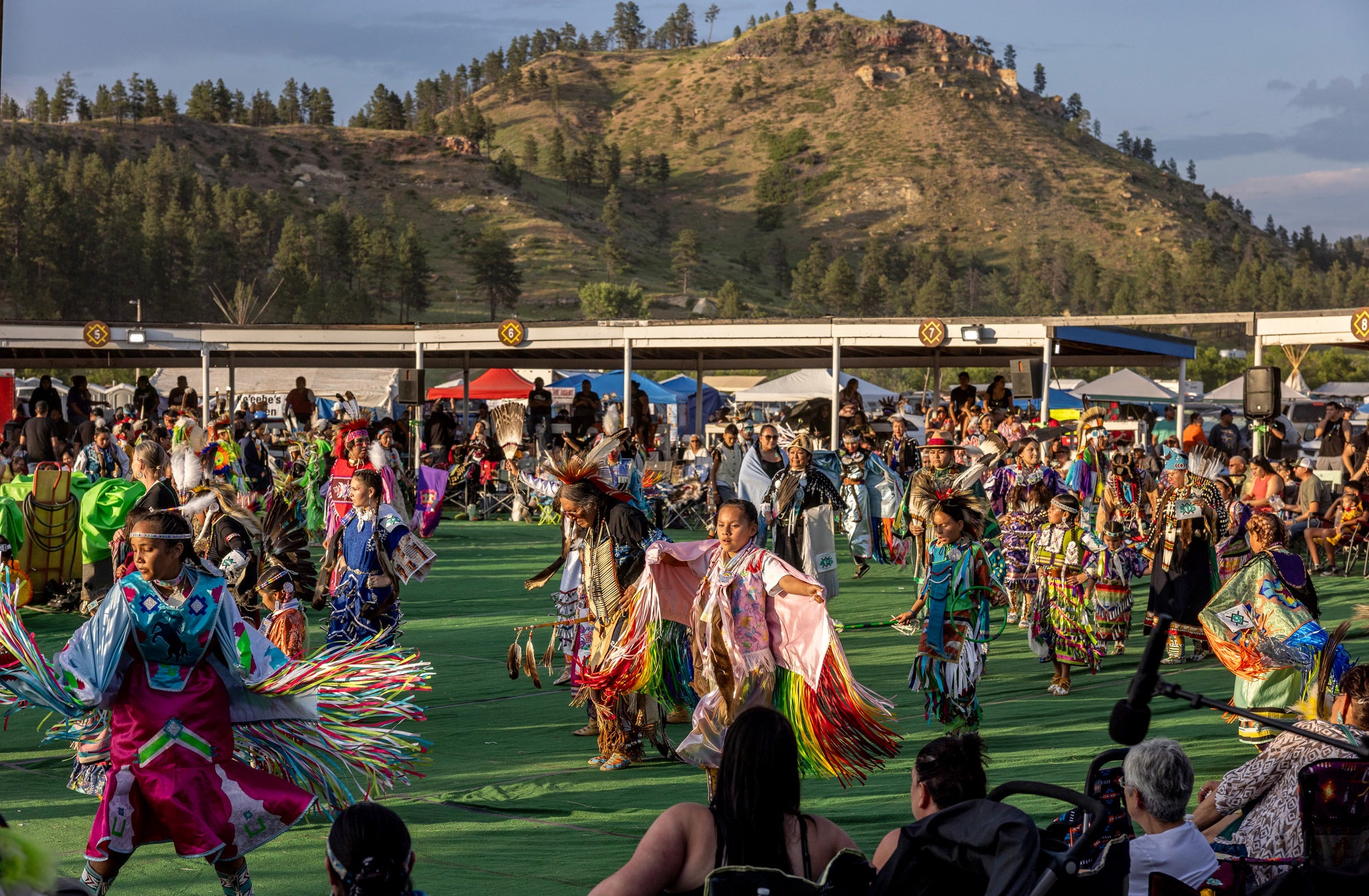 People participate in the Northern Cheyenne 4th of July Chiefs Powwow. 
