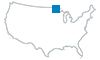 Map showing the location of the Boundary Waters Canoe Area Wilderness in northeastern Minnesota.