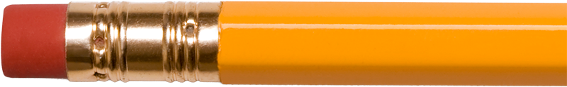 Closeup on the eraser on a classic yellow No. 2 pencil.