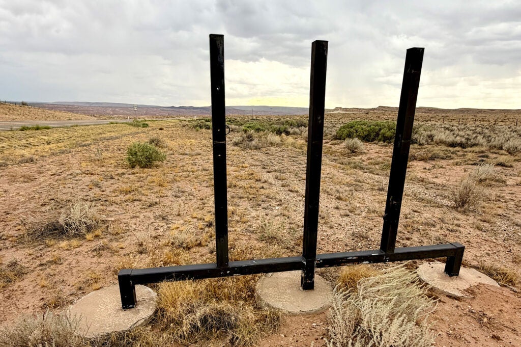 A sign that used to welcome visitors at the Big Water gateway in Grand Staircase-Escalante National Monument was removed. (Ray Bloxham / SUWA)