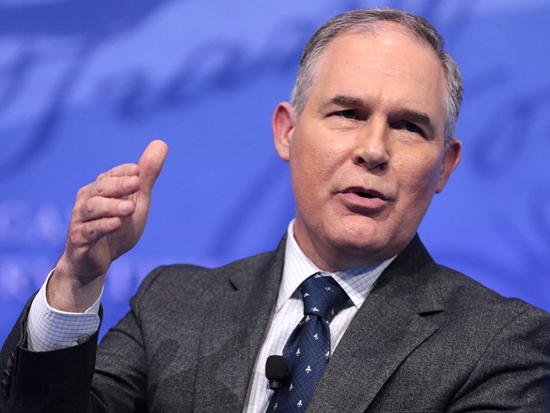 EPA Administrator Scott Pruitt has barred scientists who receive EPA funding for their research from sitting on key scientific advisory boards.
(Gage Skidmore / CC BY-SA 2.0)