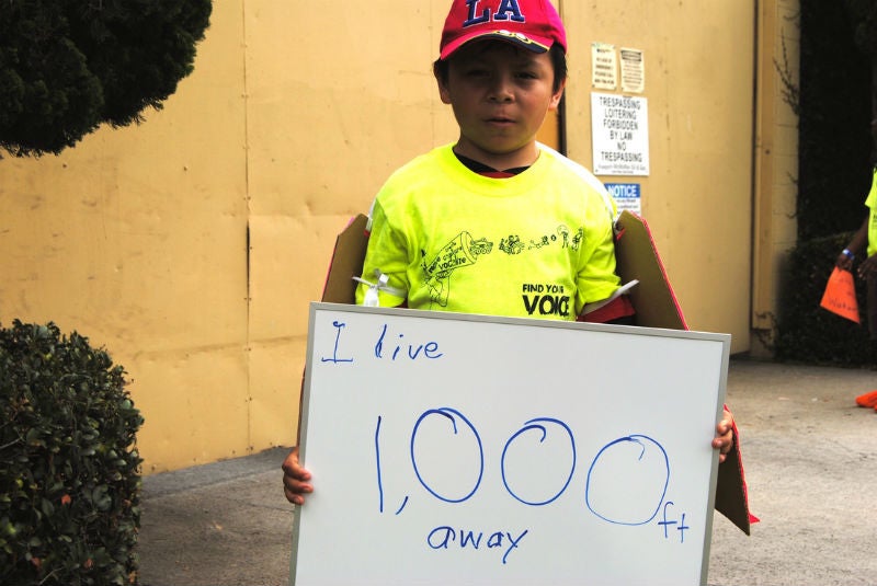 a child protesting