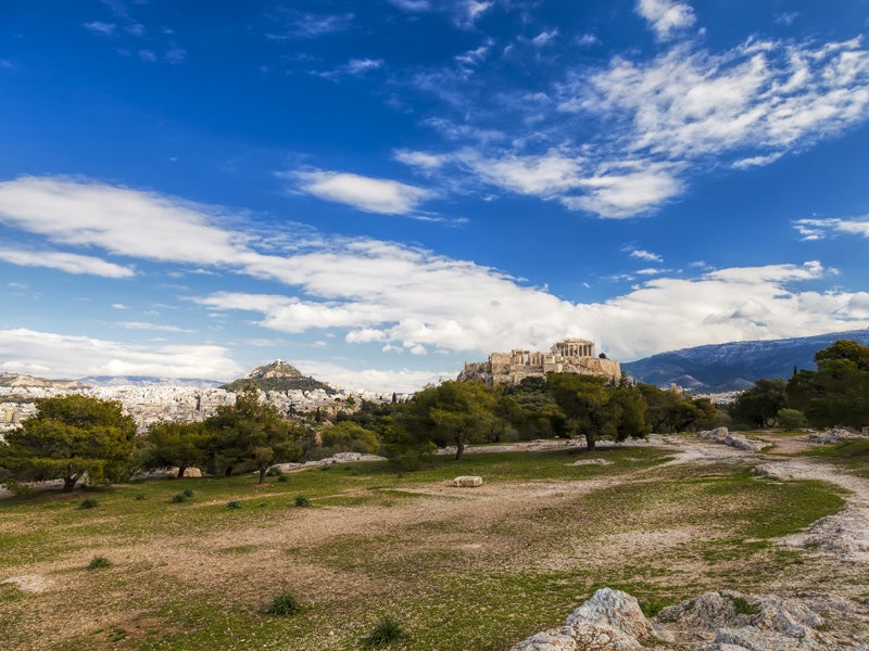 Dry conditions in Athens, Greece, and a rapidly growing population have strained water resources.