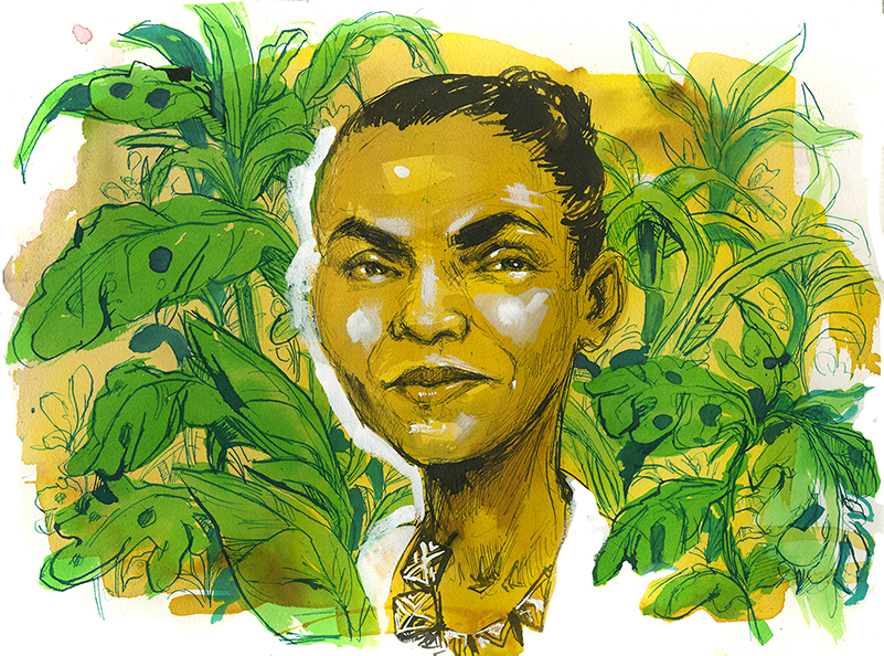Brazilian politician Marina Silva has called for her country to move rapidly toward clean energy.
(Molly Crabapple for Earthjustice)
