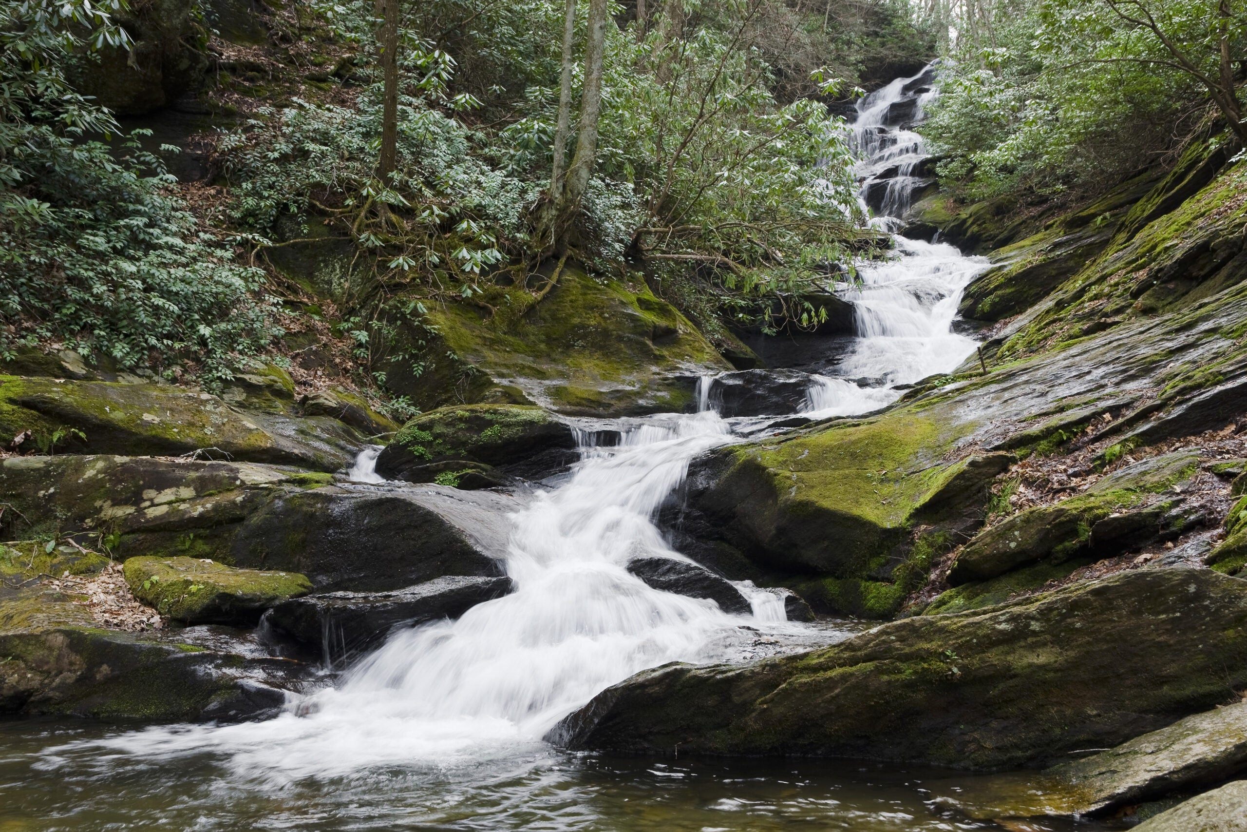 A waterfall in the Appalachian mountains