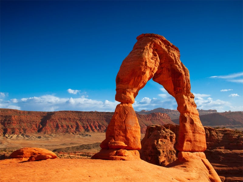 Utah's treasured and iconic landscapes—including Arches National Park, Canyonlands National Park and Dinosaur National Monument—are wonders that were formed by natural forces acting over millennia.
(Darren J. Bradley / Shutterstock)