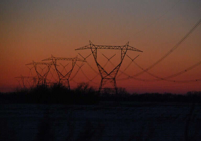 Transmission lines in Indiana.