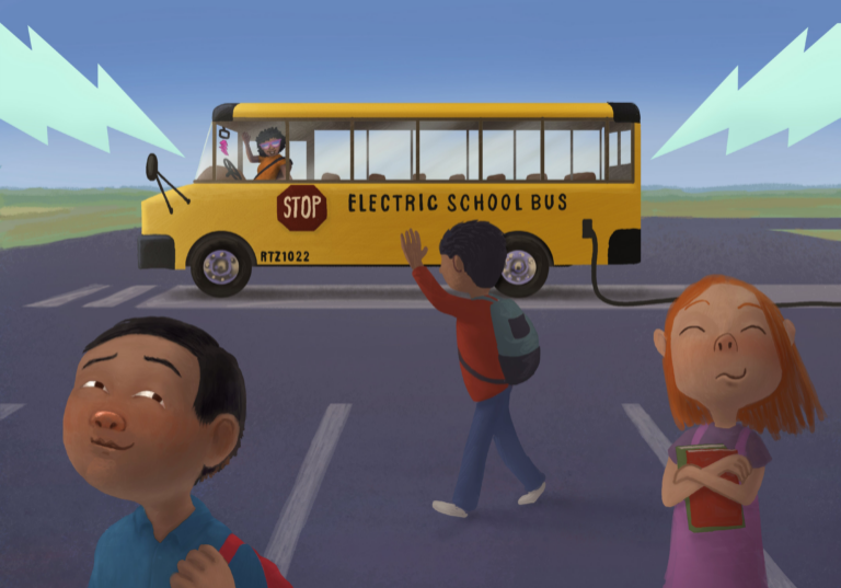 Electric school buses would benefit the 25 million school children who ride the bus to school every day in the United States.