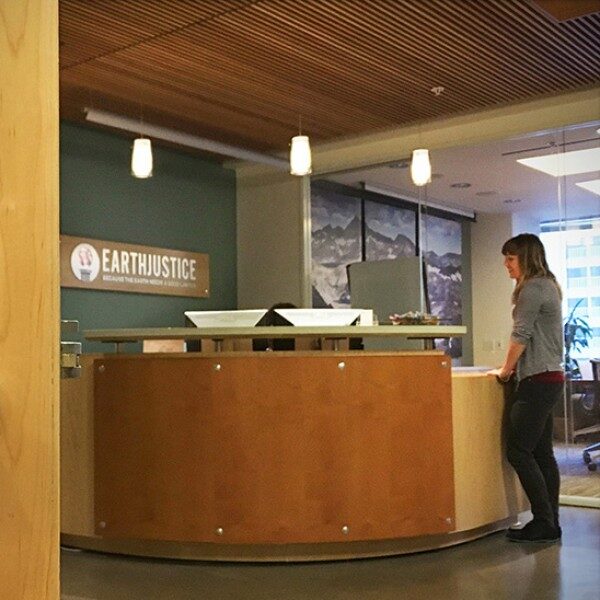 The reception area at Earthjustice's San Francisco office.