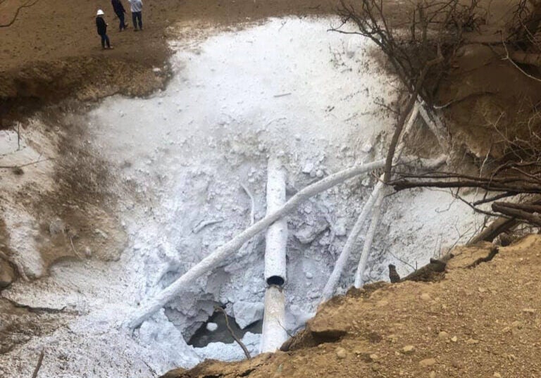 A CO2 pipeline rupture in Yazoo County Mississippi in February 2020.