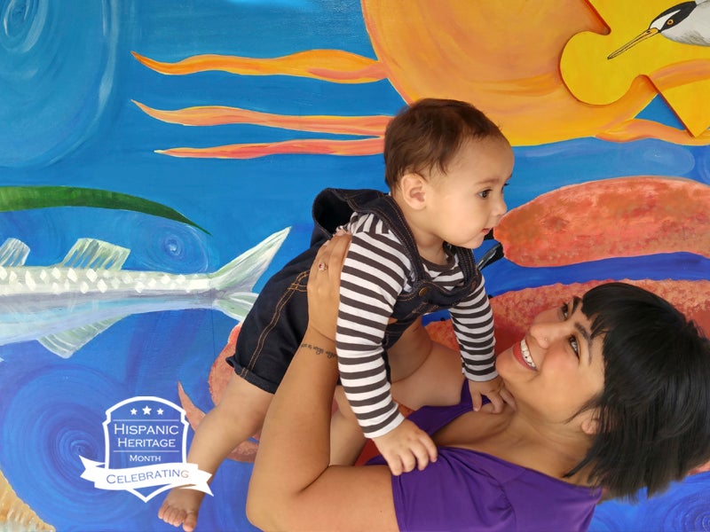 Betsy Lopez-Wagner and her son at a park near their home in Alameda, Calif.