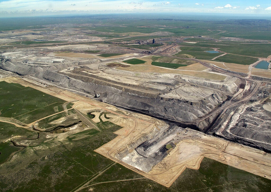 Arch Coal's Black Thunder Mine, Powder River Basin, Wyoming.
(Photo courtesy of Ecoflight)
