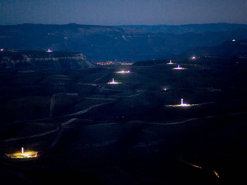 Fracking on BLM land on Roan Plateau in Colorado