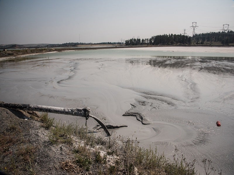 Coal ash sludge pond