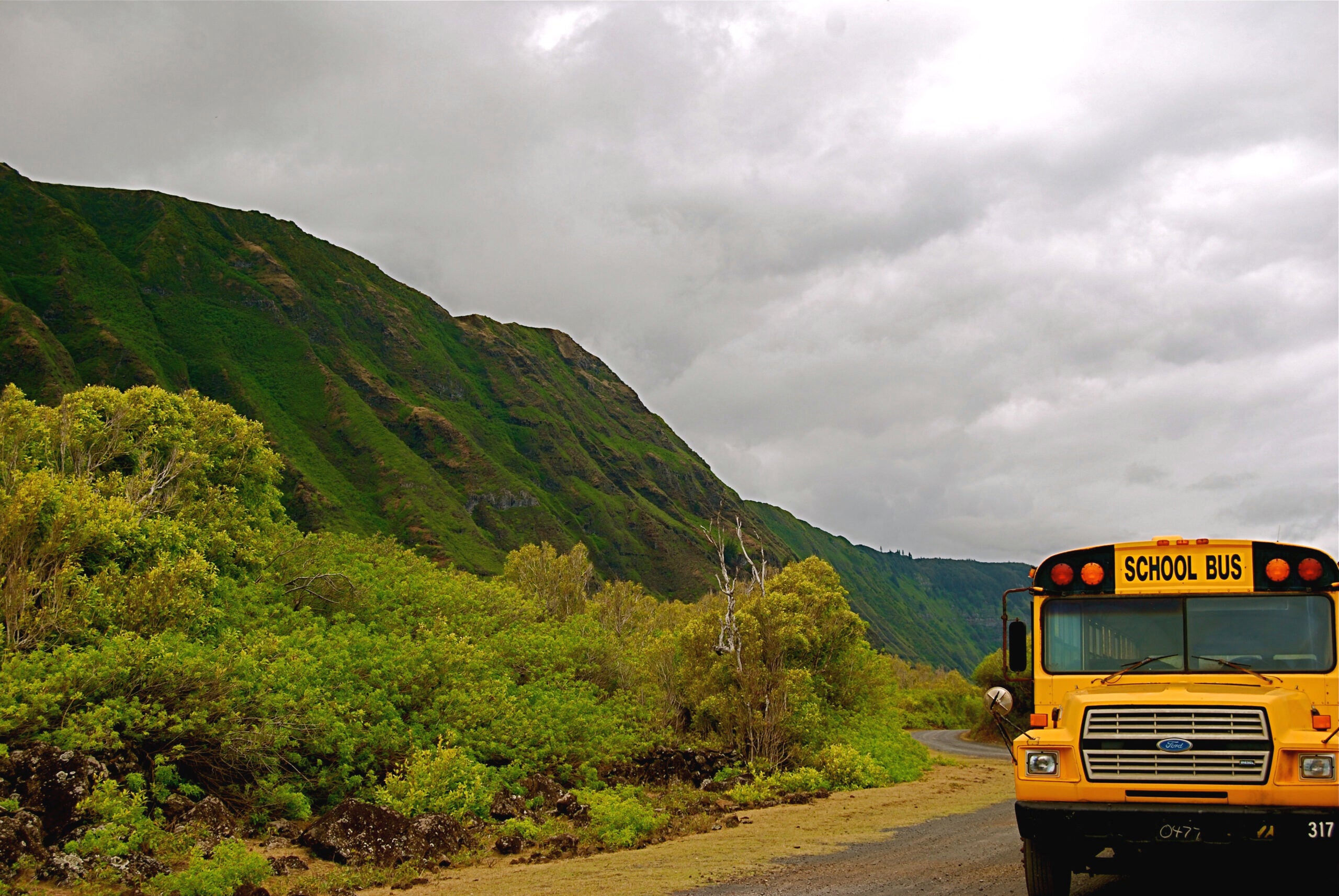 School bus in Molokai