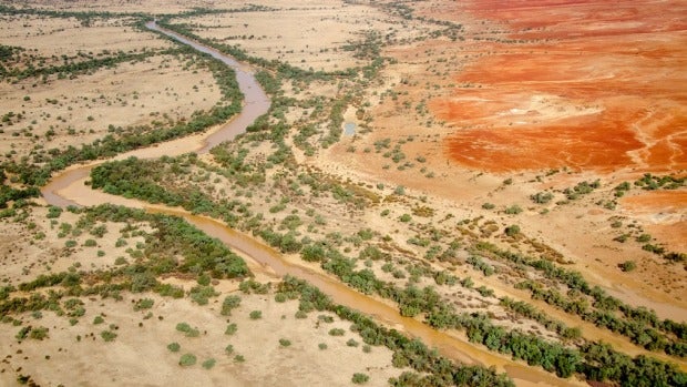 Diamantina River in Channel Country