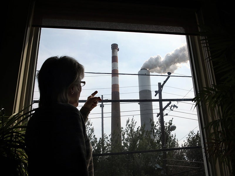 Marti Blake lives near the Cheswick coal-fired power plant in Pennsylvania and has suffered serious health complications.