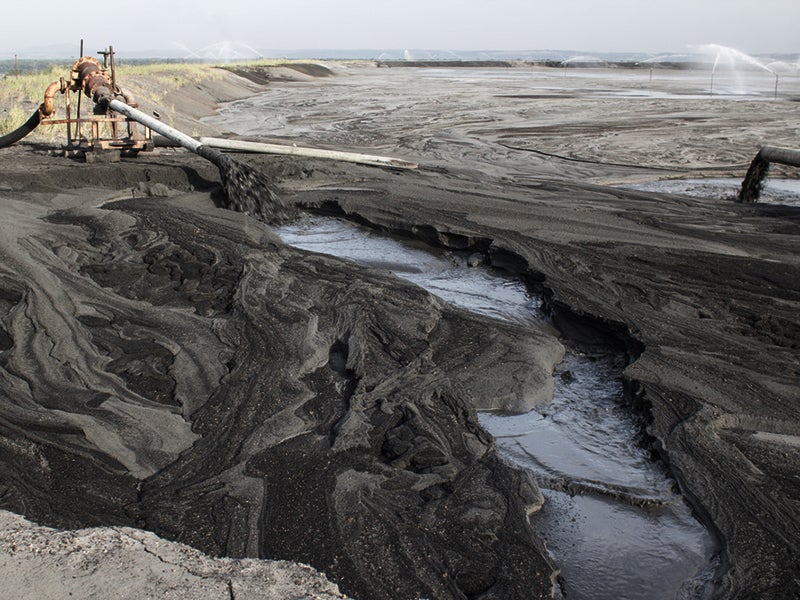 Coal ash industrial waste