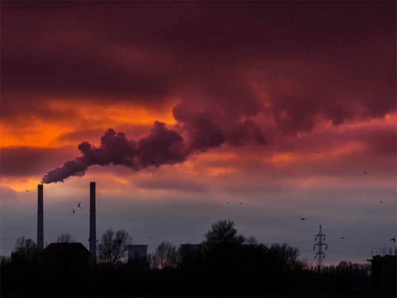 A coal-fired power plant.