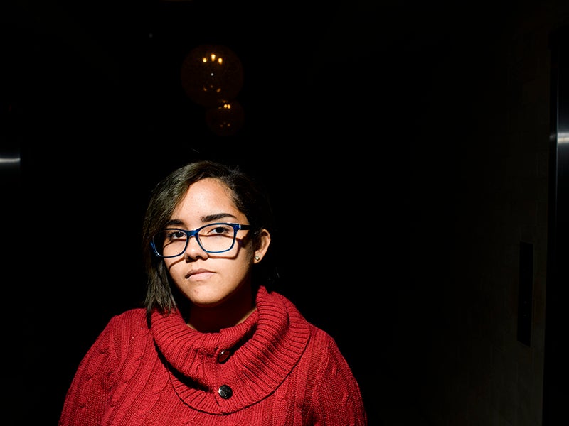 Mabette Colon, 18, from Puerto Rico, lives near a massive coal ash pile. She testified about how coal ash exposure has harmed her community at the Environmental Protection Agency's public hearing on proposed changes to its coal ash rule on April 24, 2018.