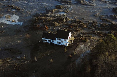 The aftermath of the TVA coal ash spill.
()