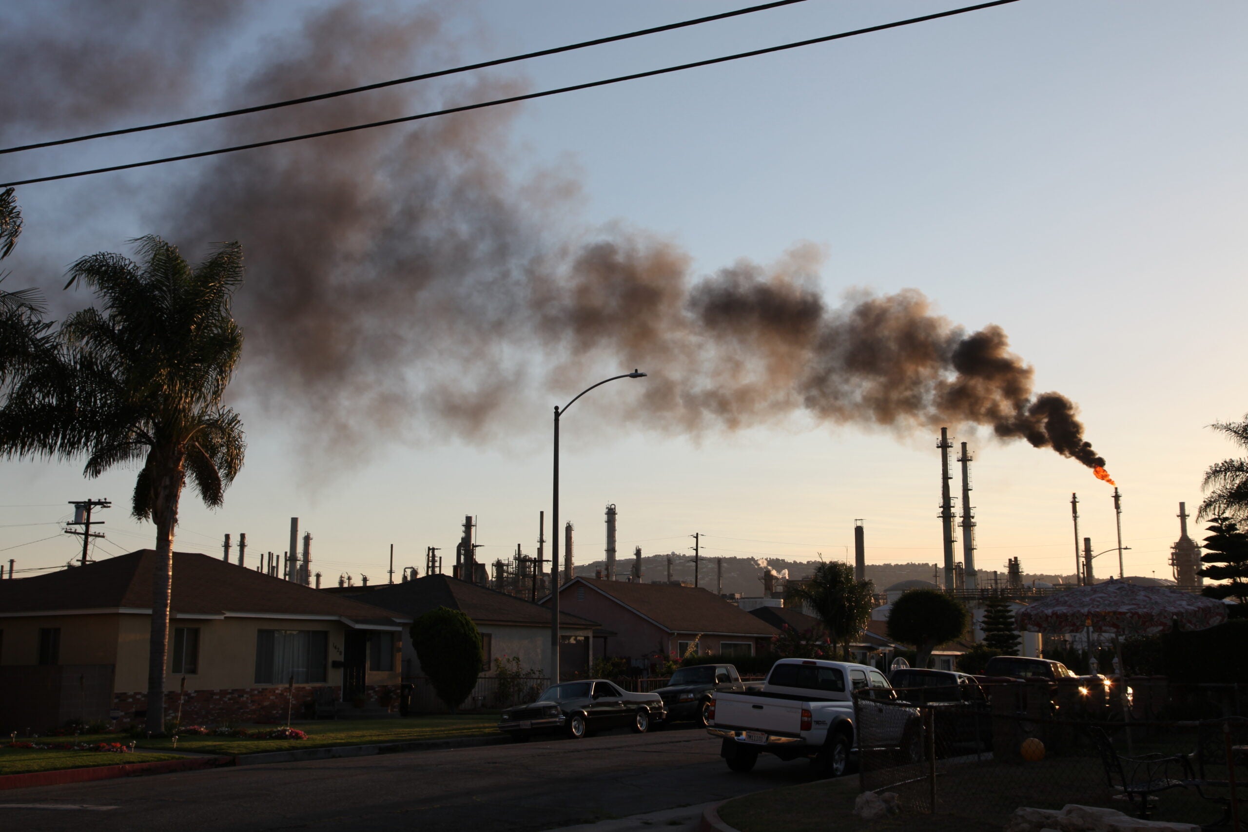 The ConocoPhillips oil refinery in Wilmington, California.