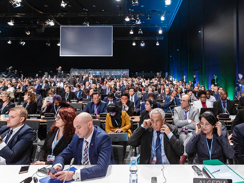 Delegates at the United Nations COP24 climate summit in Katowice, Poland, on Dec. 3, 2018.